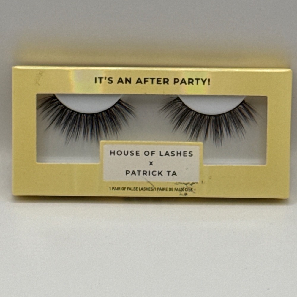 House of Lashes x Patrick Ta It's An After Party False Eyelashes Vegan Black NEW